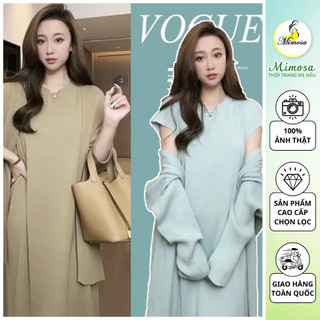 Set váy len bầu mix áo khoác len ngắn chất đẹp hàng qccc loại xịn