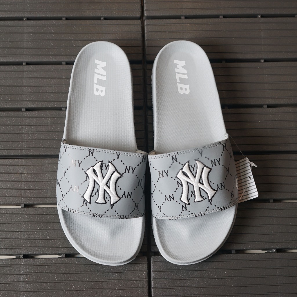 MLB - Dép quai ngang nam nữ - dép thêu NY LA cao cấp - dép đi mưa chống nước - dép nhẹ êm