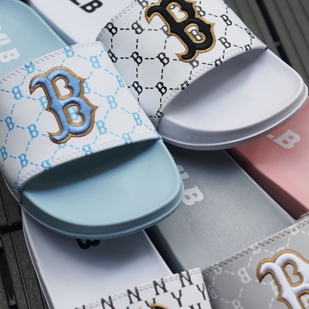 MLB - Dép quai ngang nam nữ - dép thêu NY LA cao cấp - dép đi mưa chống nước - dép nhẹ êm