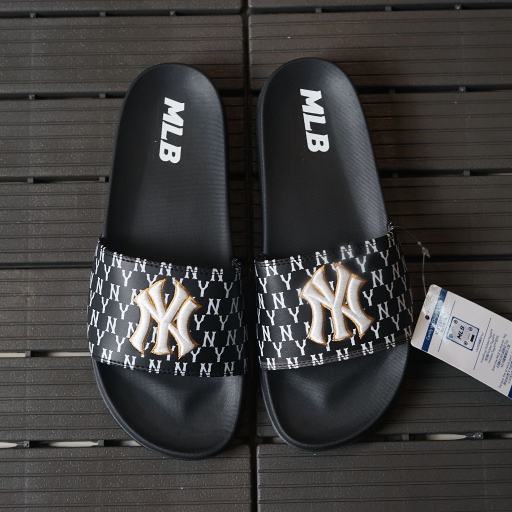 MLB - Dép quai ngang nam nữ - dép thêu NY LA cao cấp - dép đi mưa chống nước - dép nhẹ êm
