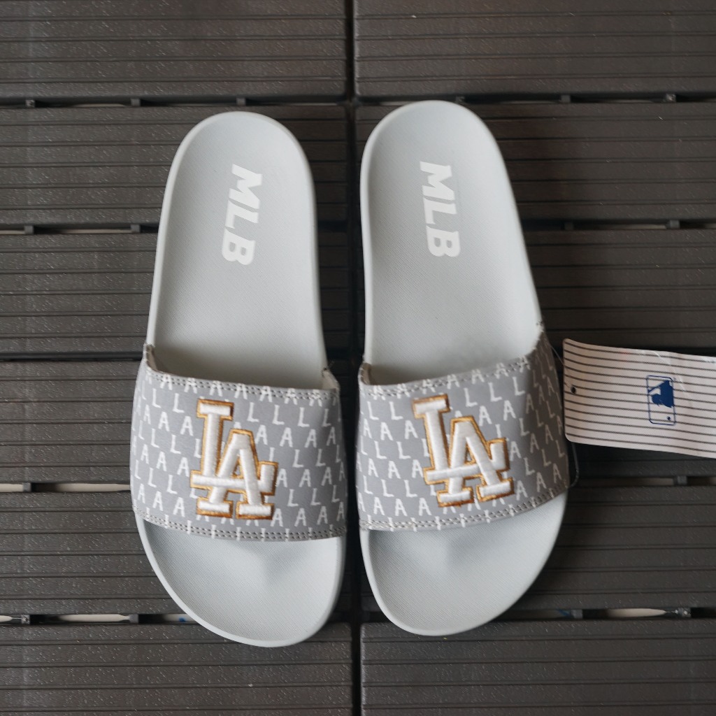 MLB - Dép quai ngang nam nữ - dép thêu NY LA cao cấp - dép đi mưa chống nước - dép nhẹ êm