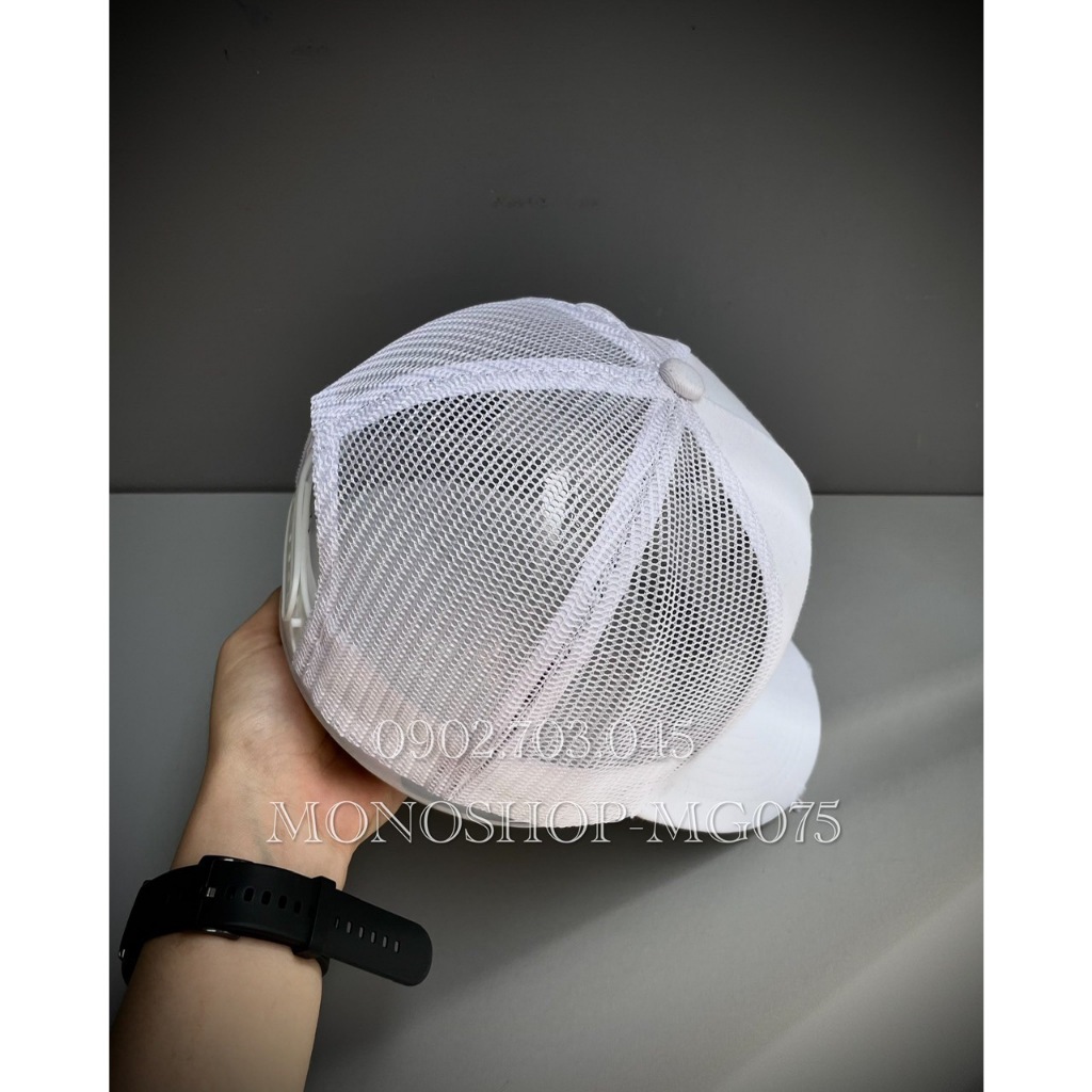 Nón kết Mũ lưỡi trai lưới Mesh Cap nam nữ thoáng khí thêu chữ ICON DSQ màu trắng MG075