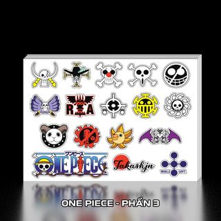 Sticker Decal trang trí dán One Piece