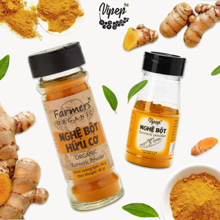 Nghệ Bột Farmers' Organic Vipep Hũ Thủy Tinh 40g