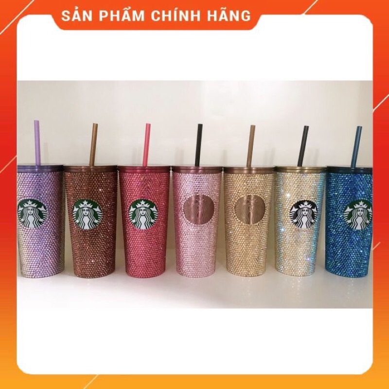 [Chính hãng] Ly Starbucks Giữ Nhiệt Đính Đá Limited Nhiều Màu Dung Tích 473ml