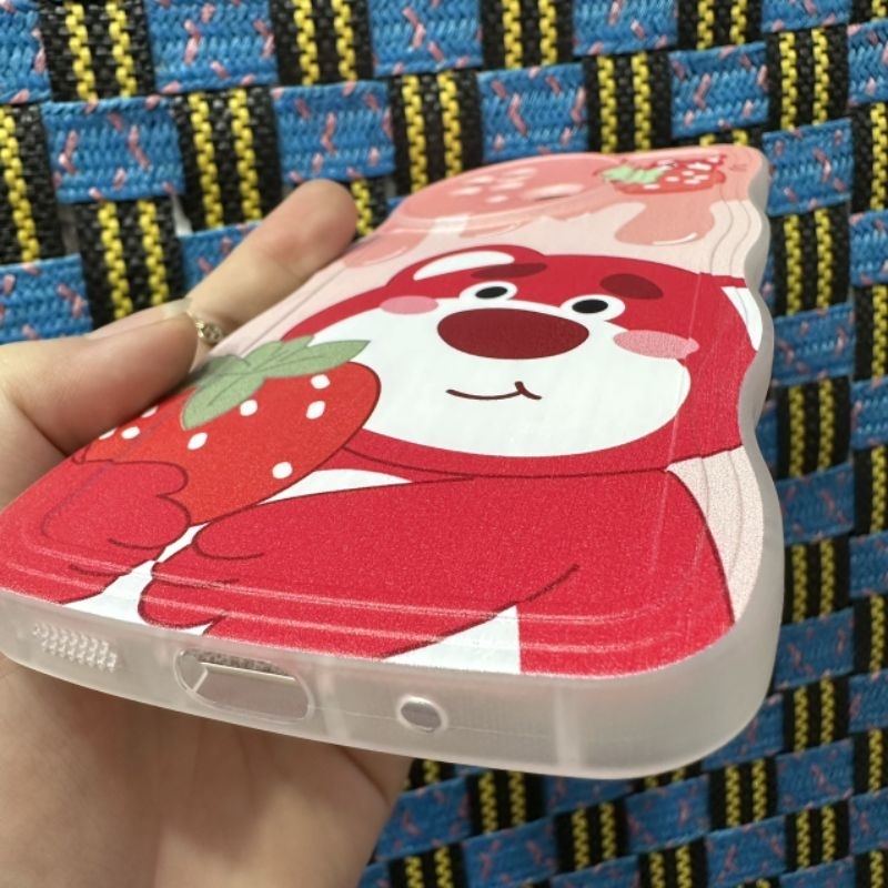Ốp lưng Xiaomi Redmi 10C / Poco C40 dẻo viền lượng sóng lưng in hình gấu dâu