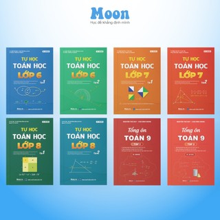 Combo sách toán dành cho THCS moonbook chương trình mới tặng sổ còng A5