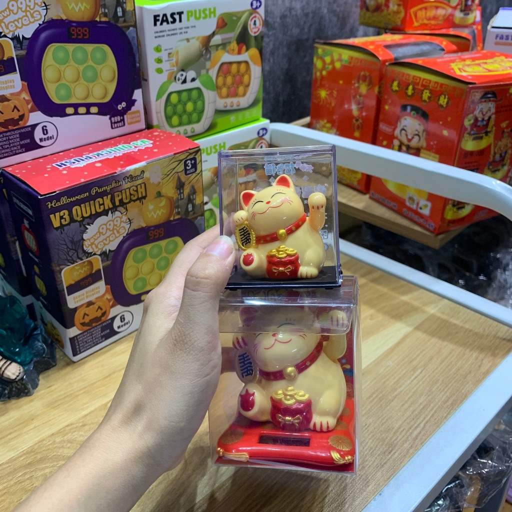 MÈO THẦN TÀI VẪY TAY HÚT TÀI LỘC - SIÊU CUTE MÀU VÀNG