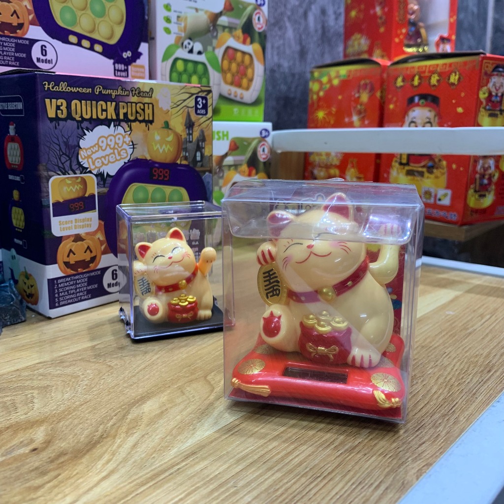 MÈO THẦN TÀI VẪY TAY HÚT TÀI LỘC - SIÊU CUTE MÀU VÀNG