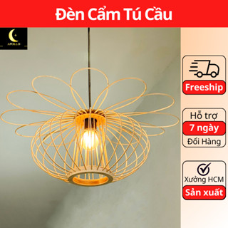 (Xưởng HCM) Đèn Mây Tre Thả Trần Hình Hoa Tú Cầu Dùng Để Decor Spa, Nhà Hàng, Quán Ăn, Cafe, Homestay.