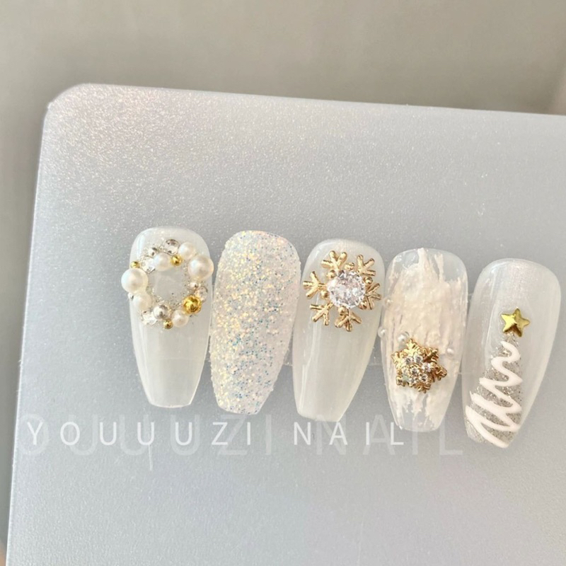 Charm gold gắn móng giáng sinh / noel