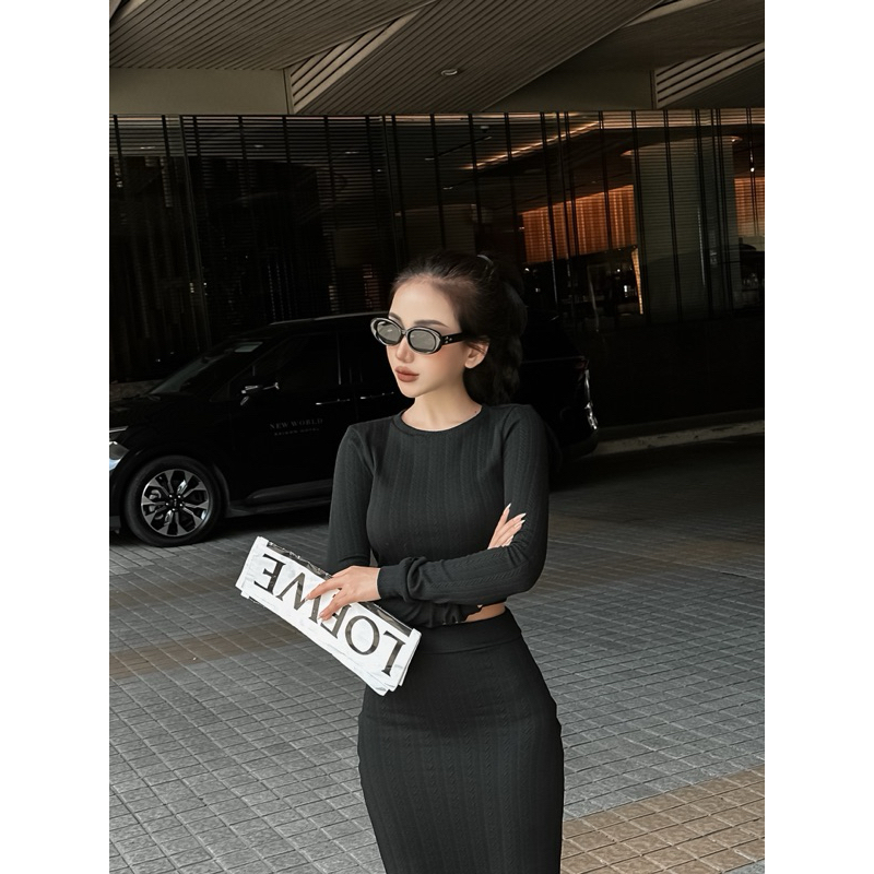 SÉT TIPBLU ÁO TAY DÀI + CHÂN VÁY - H05212