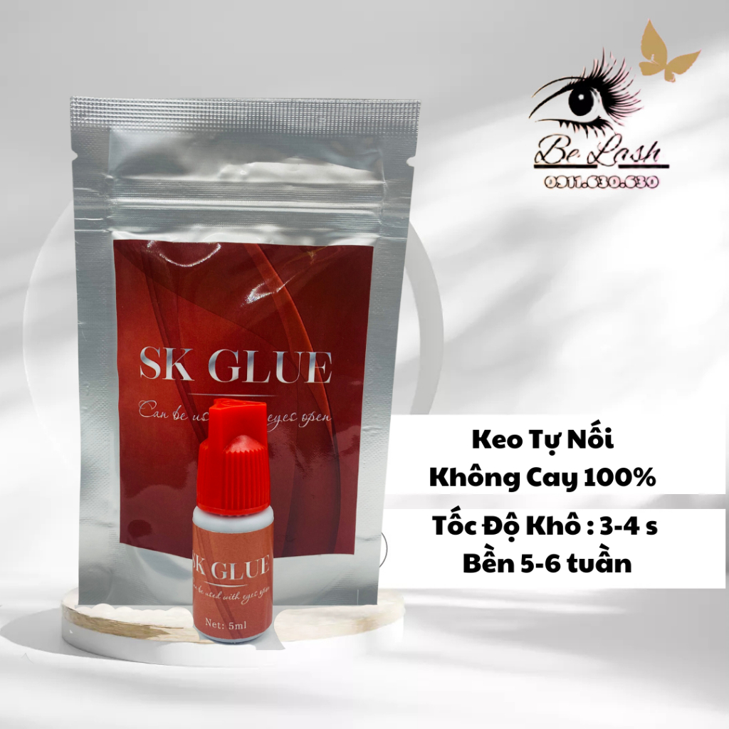 Keo Tự Nối Mi SK - Keo Không Cay - Dụng Cụ Nối Mi Belash