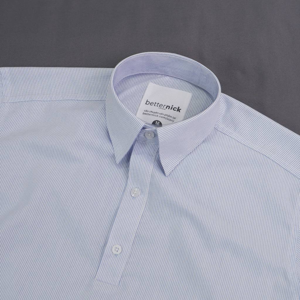 Áo sơmi nam cổ bẻ với 3 khuy cài ngắn tay betterNICK