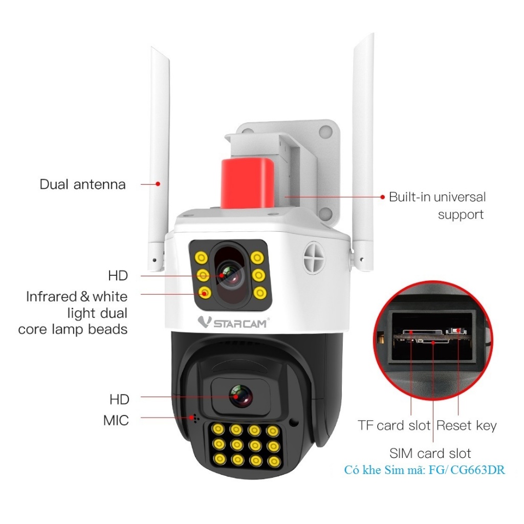 Camera ngoài trời AF663DR  1080P, Vstarcam
