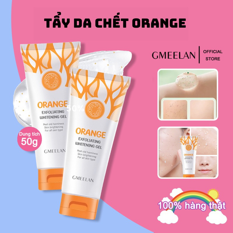 Kem tẩy tế bào da chết mặt orange gmeelan 50g dịu nhẹ dưỡng trắng da làm sạch sâu lỗ chân lông