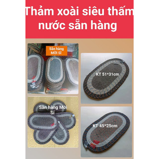 Thảm xoài lau chân siêu thấm nước hút nước KT 45 x25cm với giá 13000₫