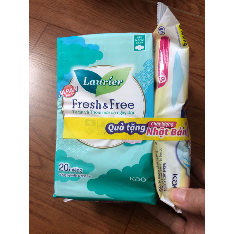 🎁 Laurier Fresh&Free siêu mỏng 20miếng