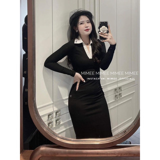 Váy Polo Body Thun Phối Cổ Sơ Mi Dáng Dài