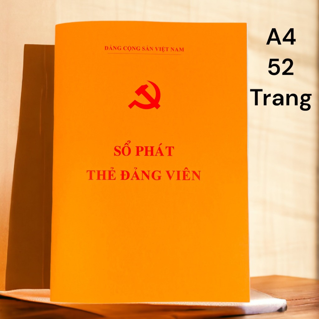 Sổ phát thẻ Đảng viên - Mẫu 5 TĐV - Khổ A4 - 52 Trang