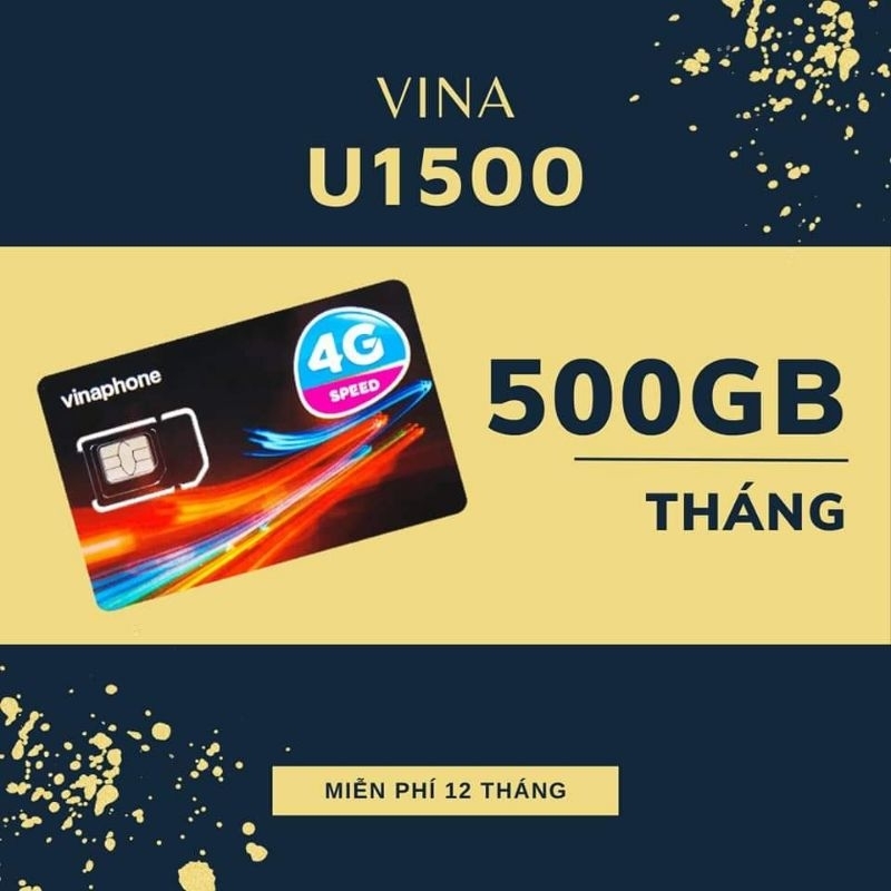 SIM 4G U1500 VINAPHONE SỬ DỤNG 1 NĂM