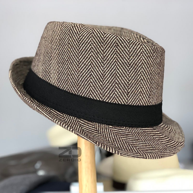 Mũ Phớt Nam Trung Niên Vành Nhỏ, Nón Fedora Nỉ MP057