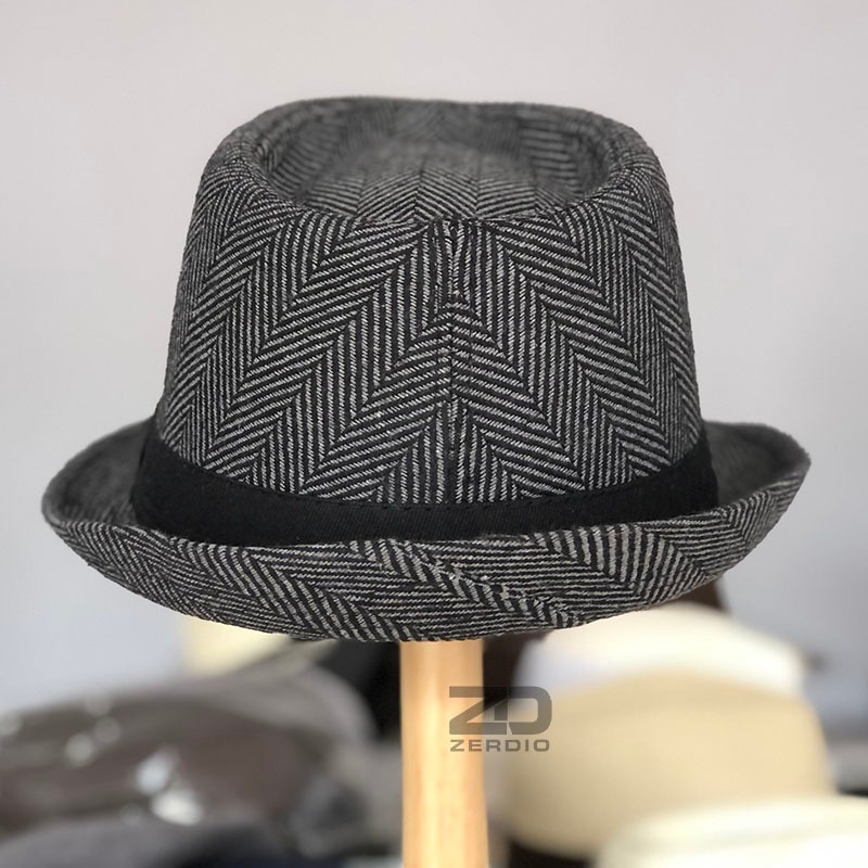 Mũ Phớt Nam Trung Niên Vành Nhỏ, Nón Fedora Nỉ MP057