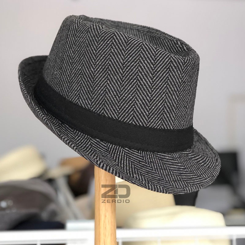 Mũ Phớt Nam Trung Niên Vành Nhỏ, Nón Fedora Nỉ MP057