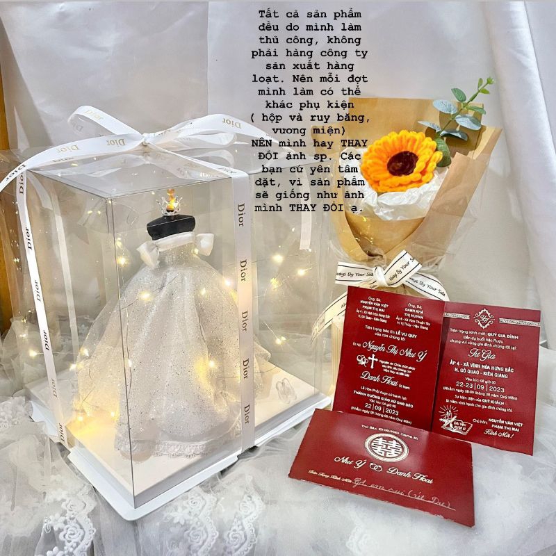 Mô Hình Váy Cưới Mini trong suốt