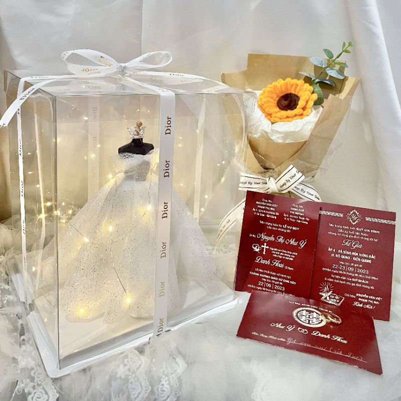 Mô Hình Váy Cưới Mini trong suốt