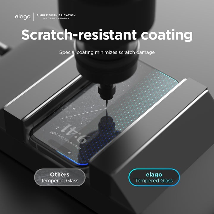 Kính Cường Lực Elago  Tempered Glass+ Screen Protector cho iPhone 15 15 Plus 15 Pro 15 Promax