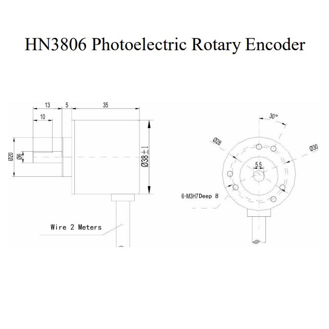 Encoder NPN 100, 360, 600, 1000, 1024 xung 5V-24V  Bộ mã hóa vòng quay