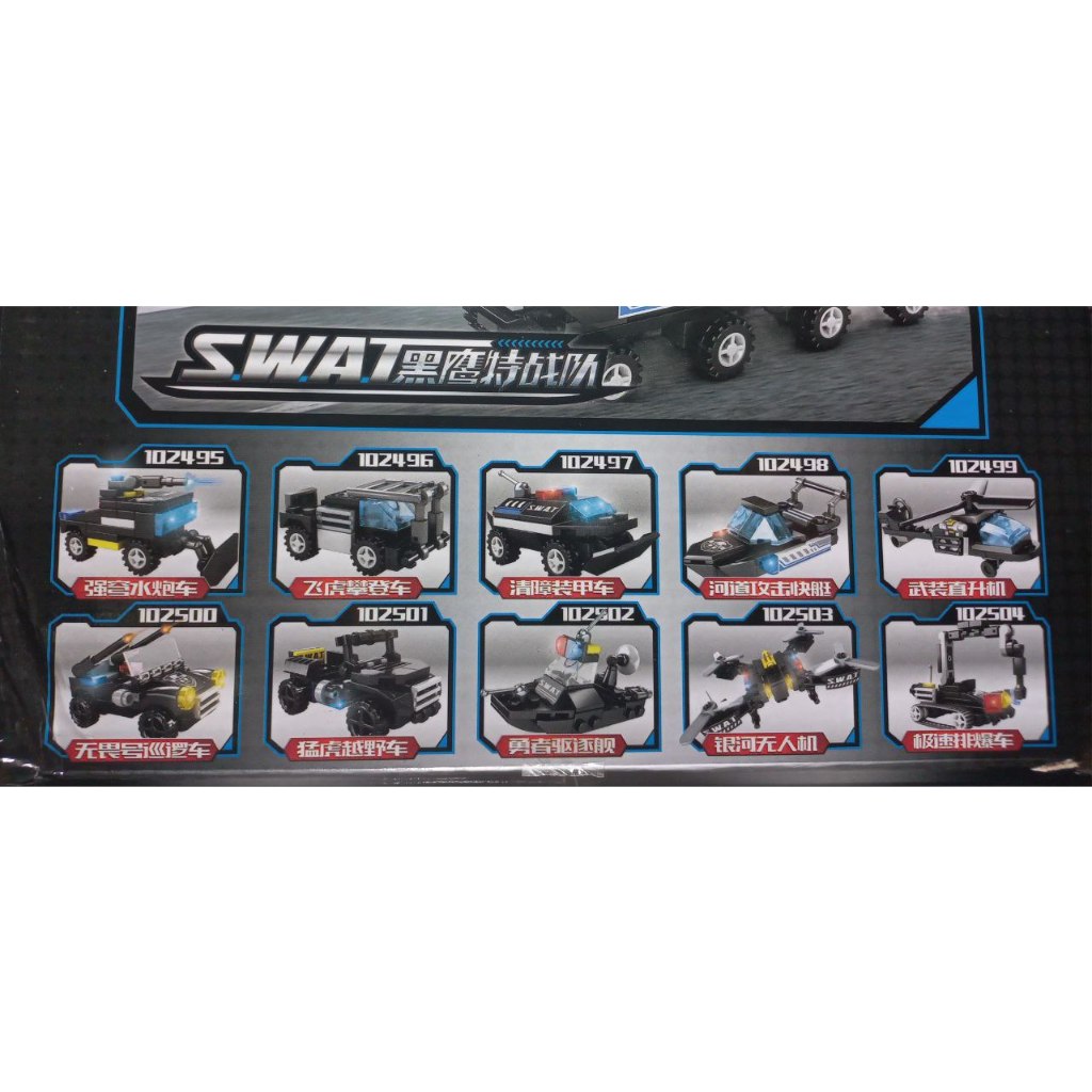 Bộ Gạch Nhựa Lắp Ghép Xe Cảnh Sát, Máy Bay, Đồ Chơi Giáo Dục 10in1  07058