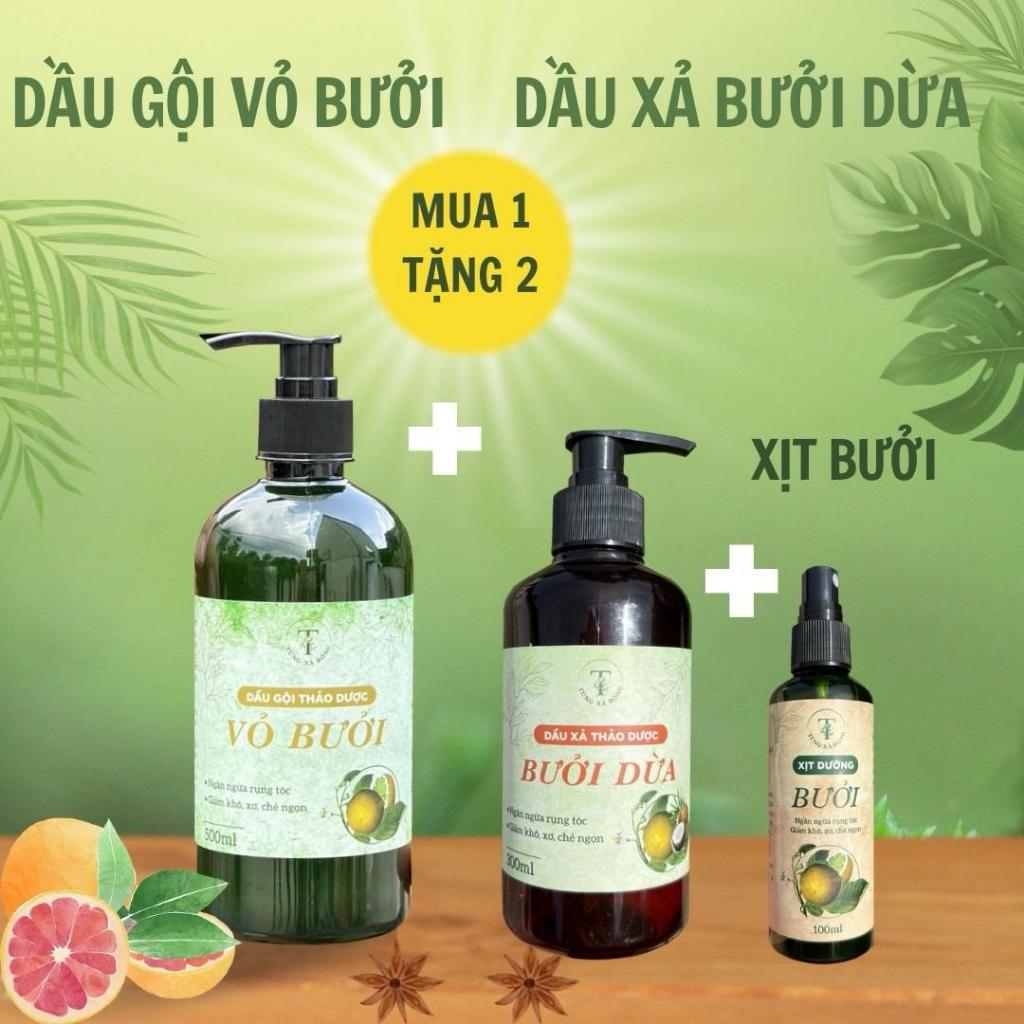 Dầu Gội Thảo Dược Vỏ Bưởi Tùng Xà Bông giúp mọc tóc , hỗ trợ giảm dụng tóc