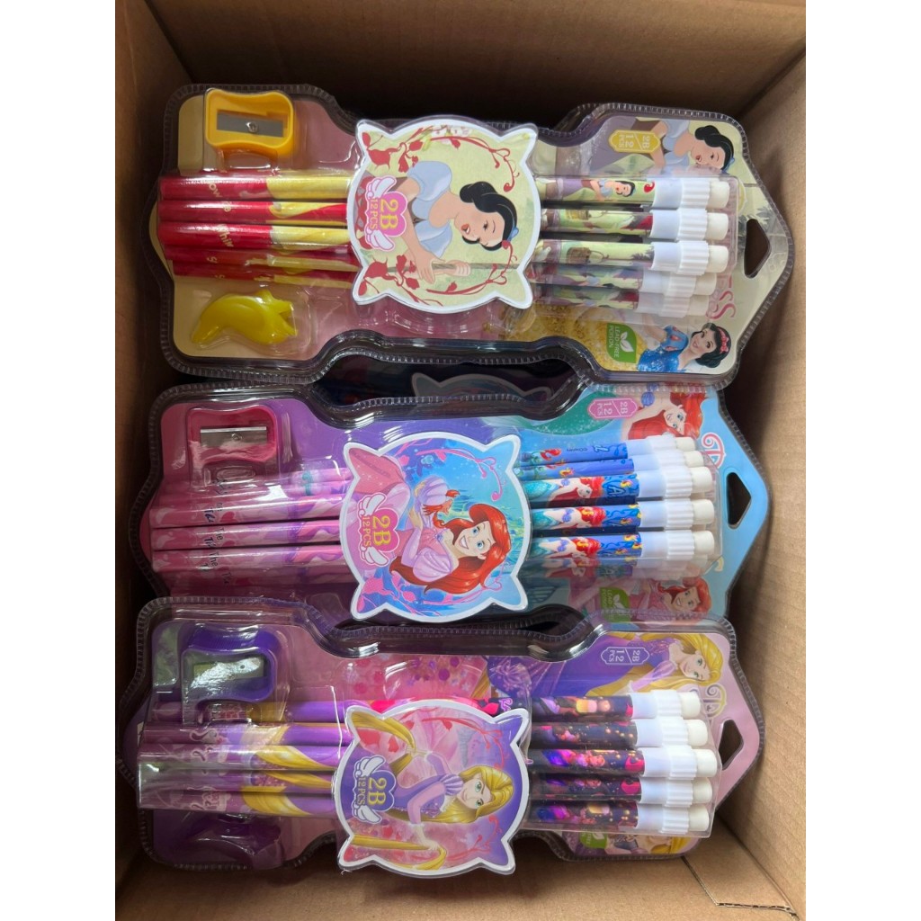 Sét 12 bút chì tặng kèm cá định vị và gọt bút chì dễ thương