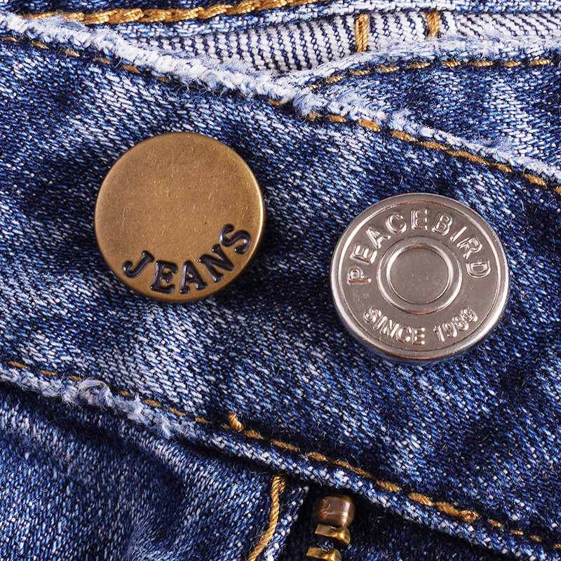 Nút cài quần jean bằng kim loại có thể tháo ra và điều chỉnh tiện lợi cho Nam Nữ