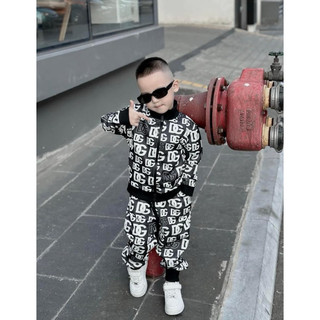 Set quần áo khoác kéo khóa DG