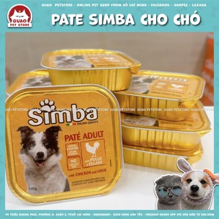 Pate Simba vị gà và gan cho chó 150g, thức ăn ướt dinh dưỡng cao cấp cho chó mọi lứa tuổi