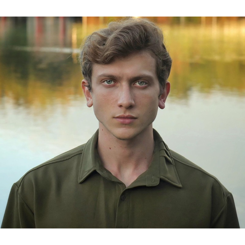 Áo sơ mi nam cổ trụ vải dày  - Thanh lý vnxk