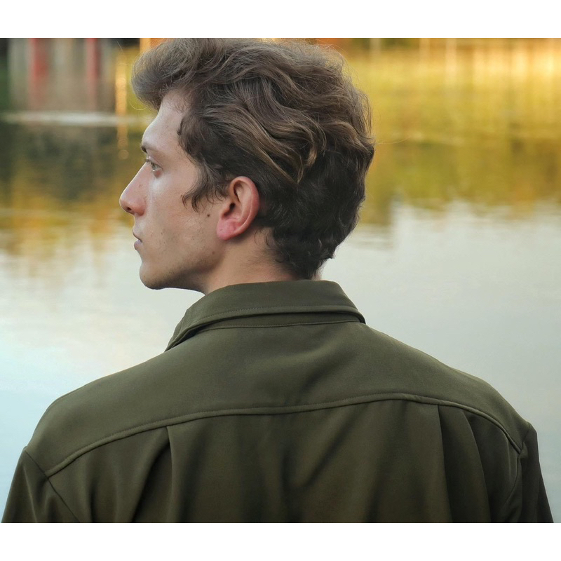 Áo sơ mi nam cổ trụ vải dày  - Thanh lý vnxk