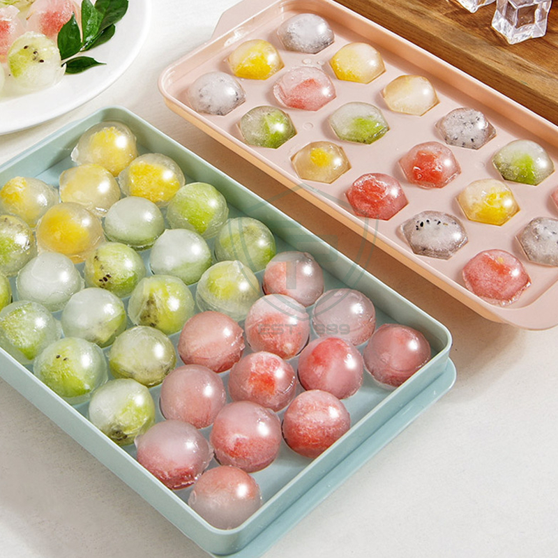 Khay Đá Bi Tròn 33 Viên Cao Cấp An Toàn Sức Khỏe