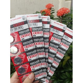 Combo 5 vỉ pin cr2032 2032 3v maxell pin điều khiển, cân điện tử