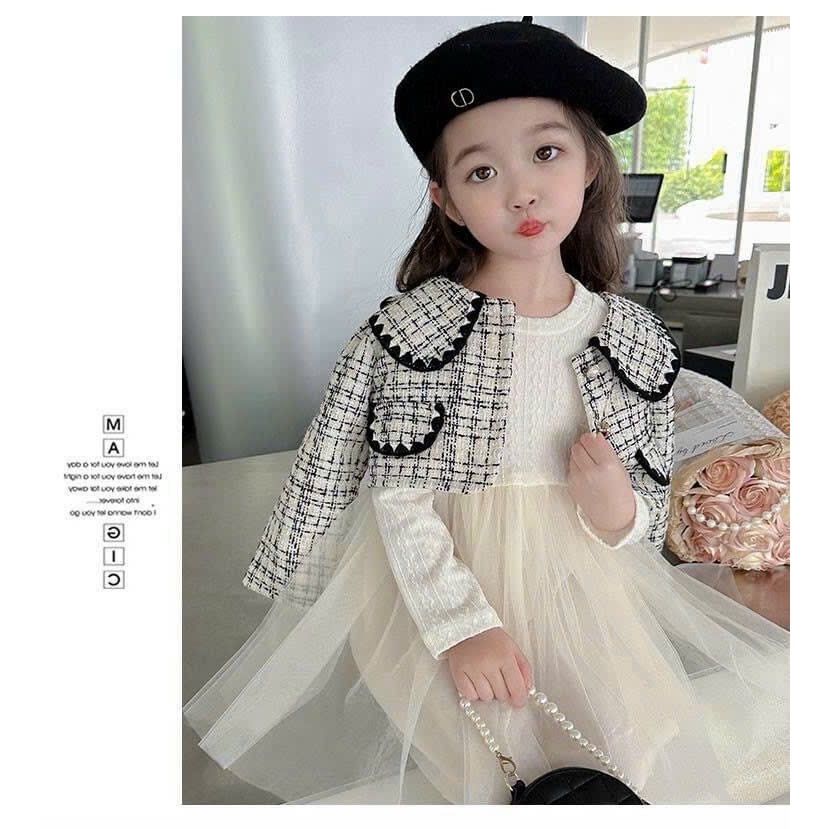 Set váy áo dạ 2 chi tiết cho bé gái size 8-33kg