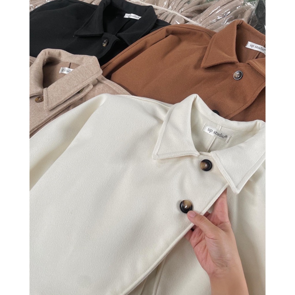 Áo dạ cao cấp croptop đan chéo sanh chảnh - ED03 - Jannahouse