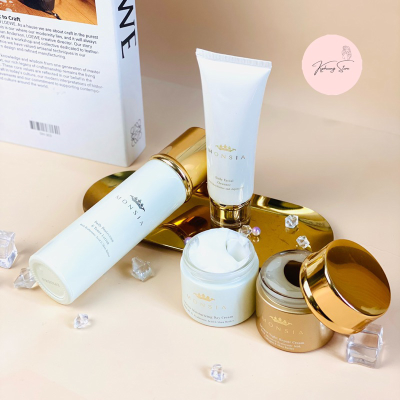 Bộ chăm sóc da xoá sạm nám, đầy rãnh nhăn da khô sạm, sần sùi lão hoá Monsia