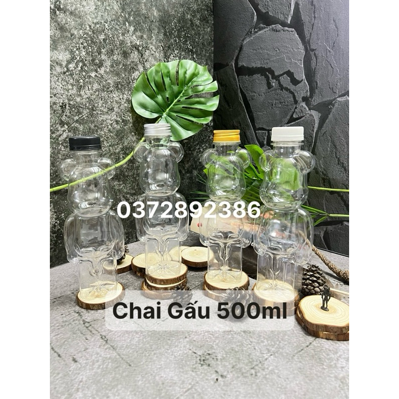 CHAI GẤU ĐỰNG TRÀ SỮA - 250ML 500ML