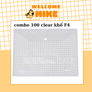 Combo 100 Túi My Clear Khổ F kích thước lớn 23.5cm x 35.5cm W-209FC