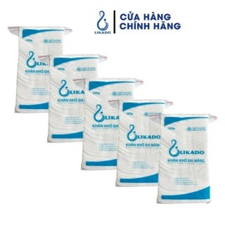 Khăn khô likado cao cấp 300g 400g, combo 5 gói