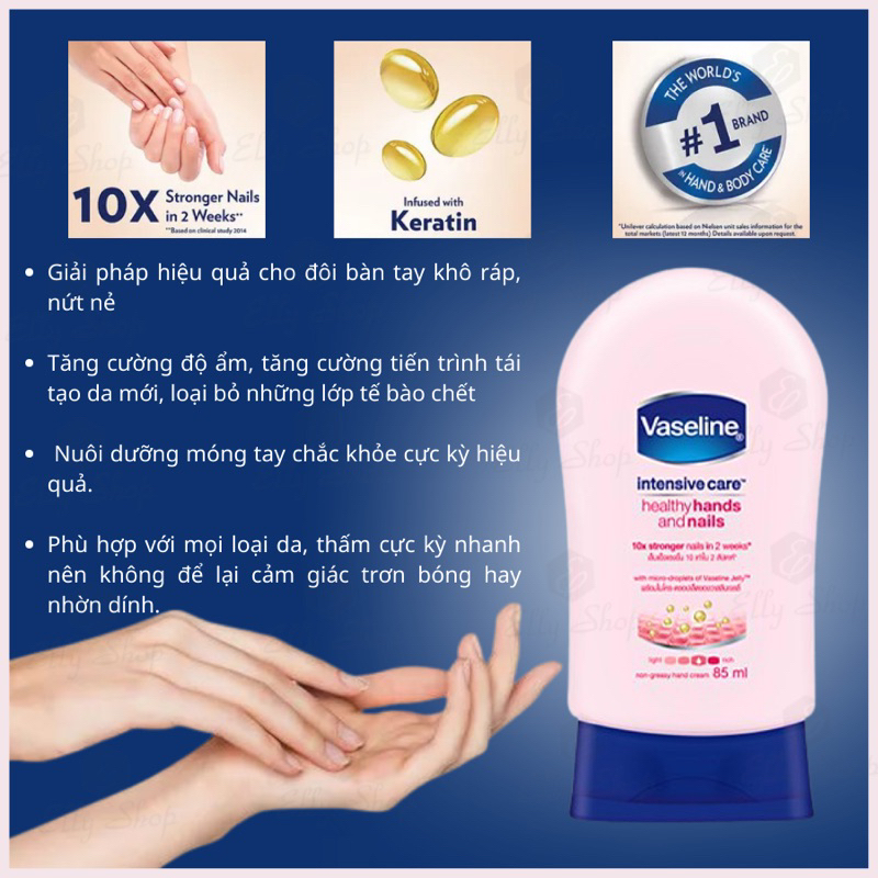 Kem Dưỡng Da Tay Và Móng Vaseline Intensive Care 85ml