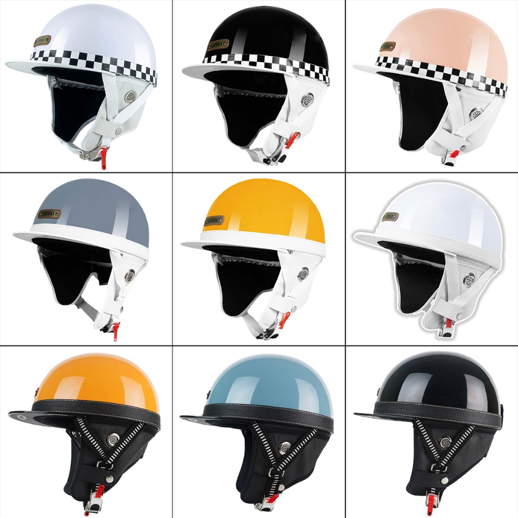 Mũ bảo hiểm nửa đầu Napoli Bosozoku Japan Style nửa đầu vintage - Nón bảo hiểm moto Vintage 1/2 đầu